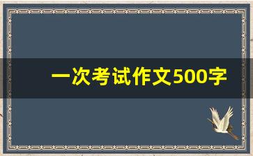 一次考试作文500字