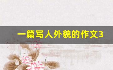 一篇写人外貌的作文300_她的外貌作文300字