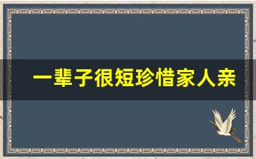 一辈子很短珍惜家人亲人