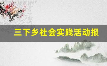 三下乡社会实践活动报告_三下乡社会实践服务报告