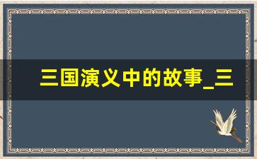 三国演义中的故事_三国演义43个经典情节内容