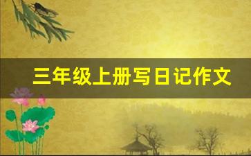 三年级上册写日记作文300字_三年级上册优秀日记