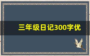 三年级日记300字优秀日记