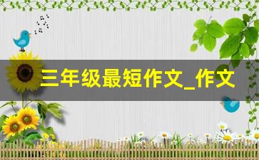 三年级最短作文_作文10～20个字