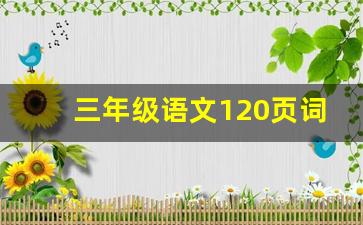 三年级语文120页词语