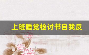 上班睡觉检讨书自我反省_检讨书200字反省自己