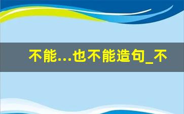 不能…也不能造句_不能也不能造句四年级