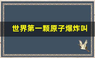 世界第一颗原子爆炸叫什么_第一枚原子弹成功爆炸