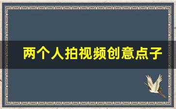 两个人拍视频创意点子_农村拍什么段子容易火