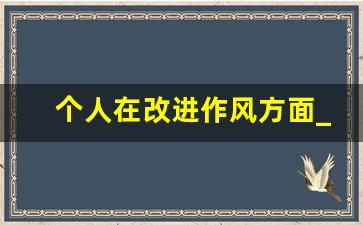 个人在改进作风方面_个人工作作风方面的内容