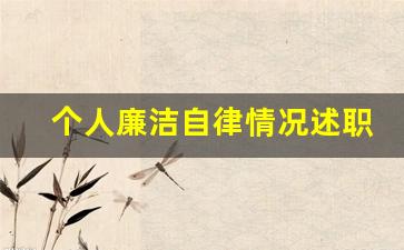 个人廉洁自律情况述职报告_述职报告廉洁自律情况