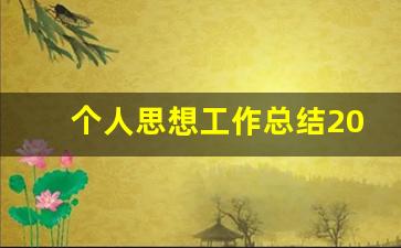 个人思想工作总结2019_2017年度个人思想工作总结