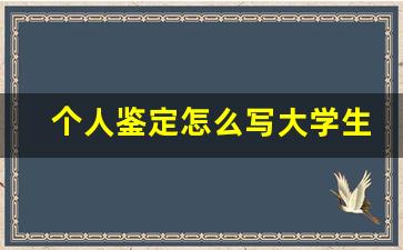 个人鉴定怎么写大学生_自我鉴定如何写大学