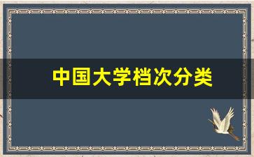 中国大学档次分类