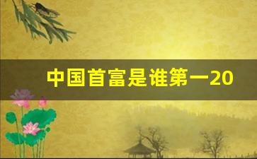 中国首富是谁第一2019_中国首富排名第一是谁