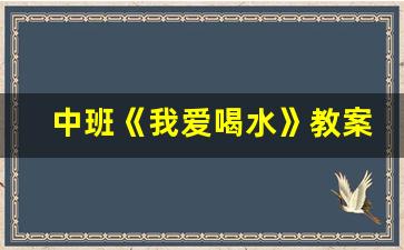 中班《我爱喝水》教案_科学《会跳舞的盐》教案