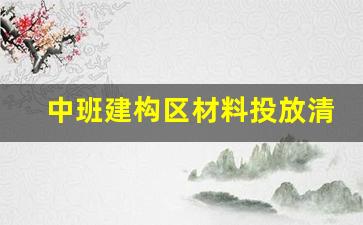 中班建构区材料投放清单