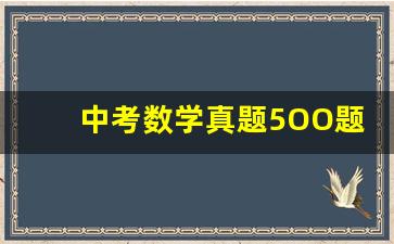 中考数学真题5OO题_中考数学几何压轴大题