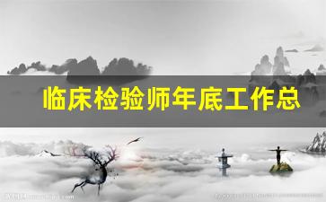 临床检验师年底工作总结_检验主管技师工作情况总结