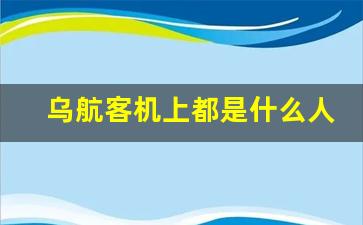 乌航客机上都是什么人_国内乌航怎么样