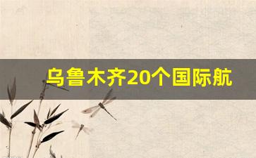 乌鲁木齐20个国际航线_从乌鲁木齐飞广州要多久