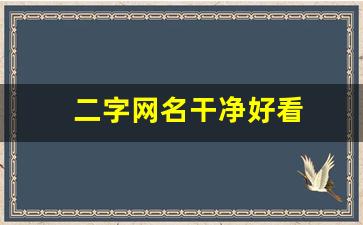 二字网名干净好看