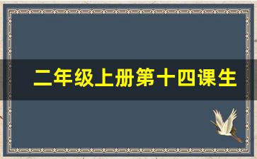 二年级上册第十四课生字