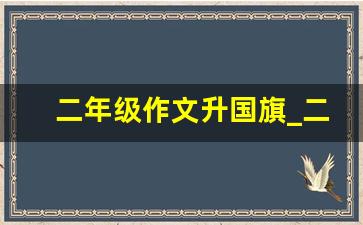 二年级作文升国旗_二年级作文升旗仪式