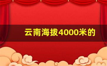 云南海拔4000米的地方_海拔5600米人的反应