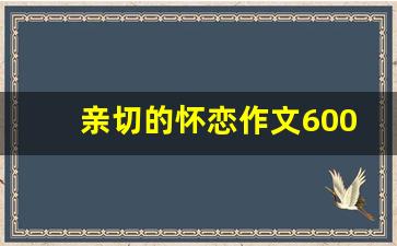 亲切的怀恋作文600字左右