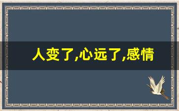 人变了,心远了,感情淡了