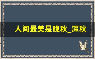 人间最美是晚秋_深秋之美,美在句子