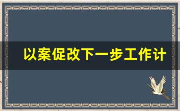 以案促改下一步工作计划_以案促改工作总结范文及注意事项