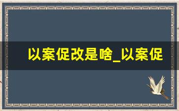 以案促改是啥_以案促改的意思