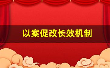 以案促改长效机制