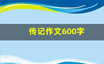 传记作文600字