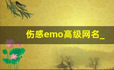 伤感emo高级网名_藏着爱意的ID