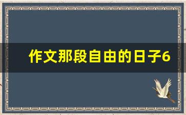 作文那段自由的日子600字_开心的日子作文600字