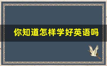 你知道怎样学好英语吗翻译_你想知道如何学好英语翻译