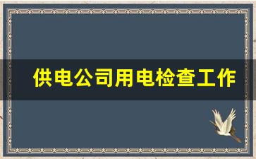 供电公司用电检查工作总结_电力保电方案工作要求