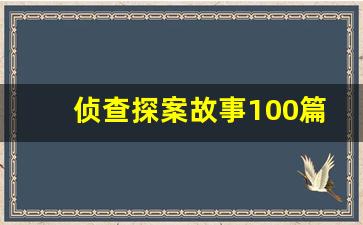 侦查探案故事100篇