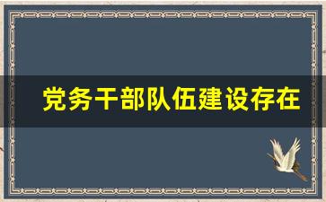 党务干部队伍建设存在的问题