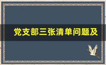 党支部三张清单问题及整改_三抓三促行动问题整改清单