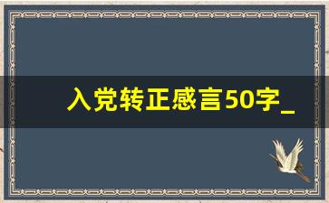 入党转正感言50字_入党表决心的话100字