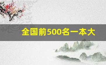 全国前500名一本大学