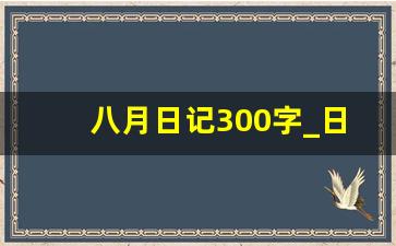 八月日记300字_日记8月的