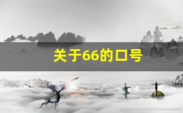 关于66的口号