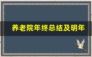 养老院年终总结及明年计划_医养结合养老院年终总结