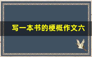 写一本书的梗概作文六百字_故事梗概作文