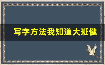 写字方法我知道大班健康教案